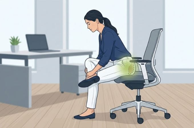 1. Seated Figure Four Stretch