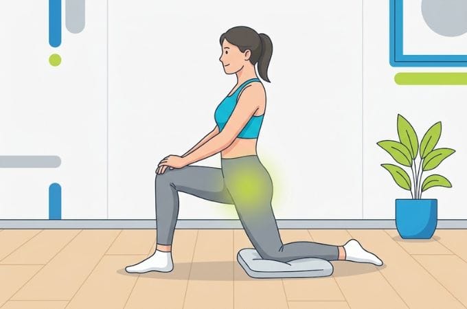 2. Kneeling Hip Flexor Stretch